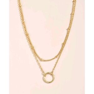Anthropologie Sage Minimalist Dainty Trendy Layered Gold Necklace